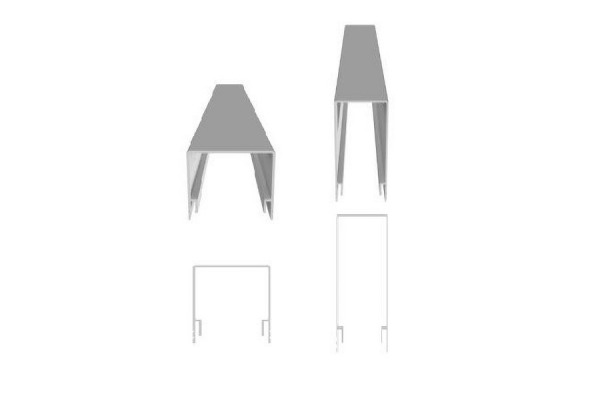 Alubka - H hranol 5x5 a 4x8