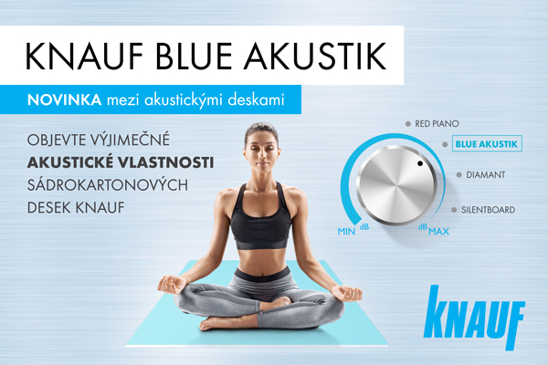 Nová akustická deska Knauf Blue Akustik