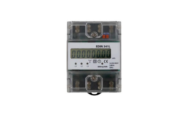 Elektroměr 5-80A, 1-tarif, 3-fázový, LCD displej, 4M/DIN